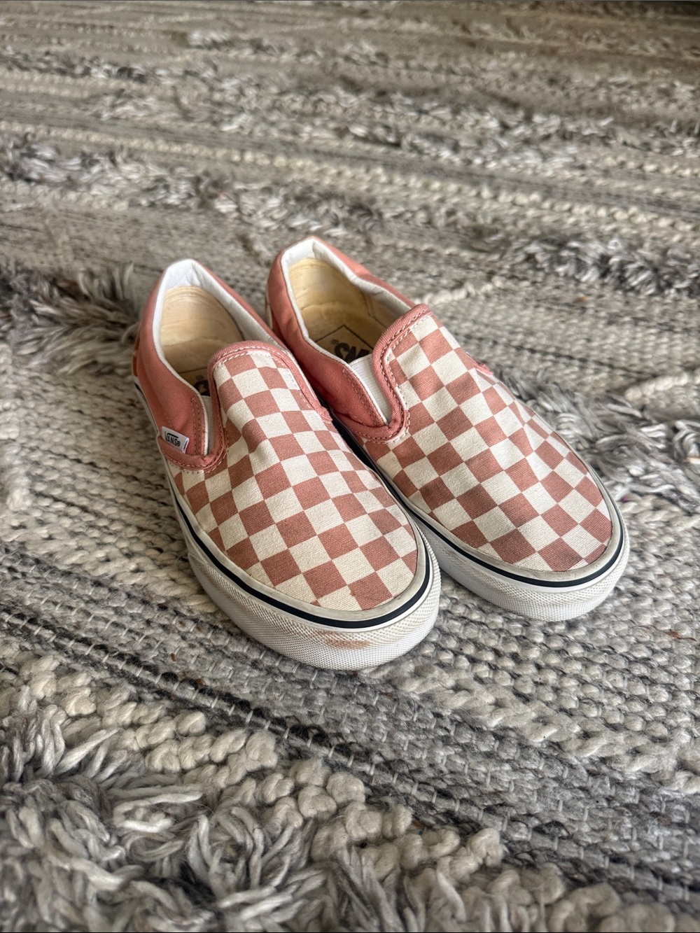 Vans Kids Slip-On Checkerboard Sneakers - Rose